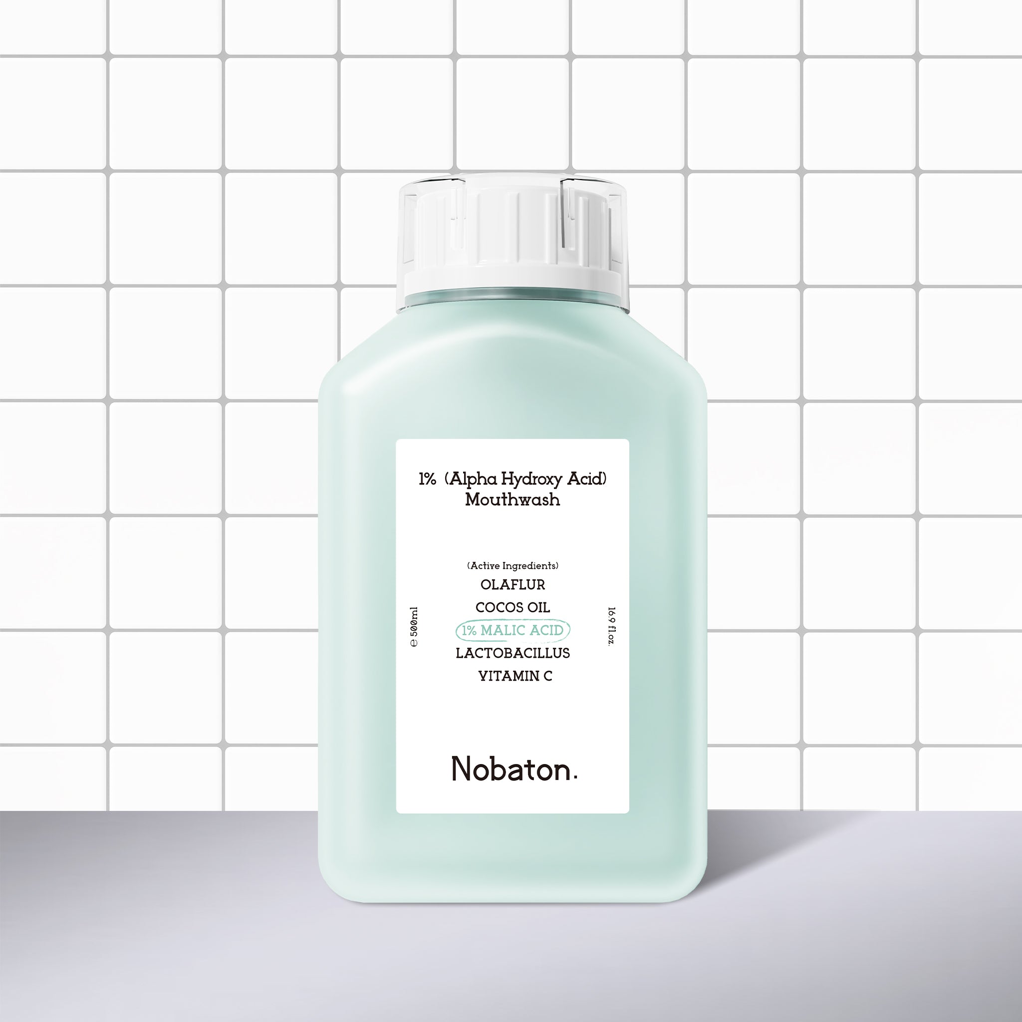 น้ำยาบ้วนปากกรดผลไม้ (AHA) 1%（500ml/16.9 fl oz）